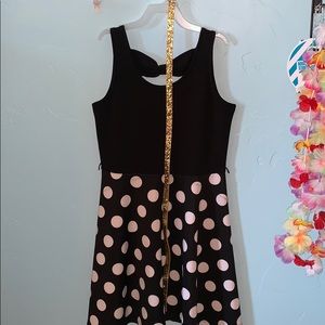 Black and polka dot Justice dress size 12